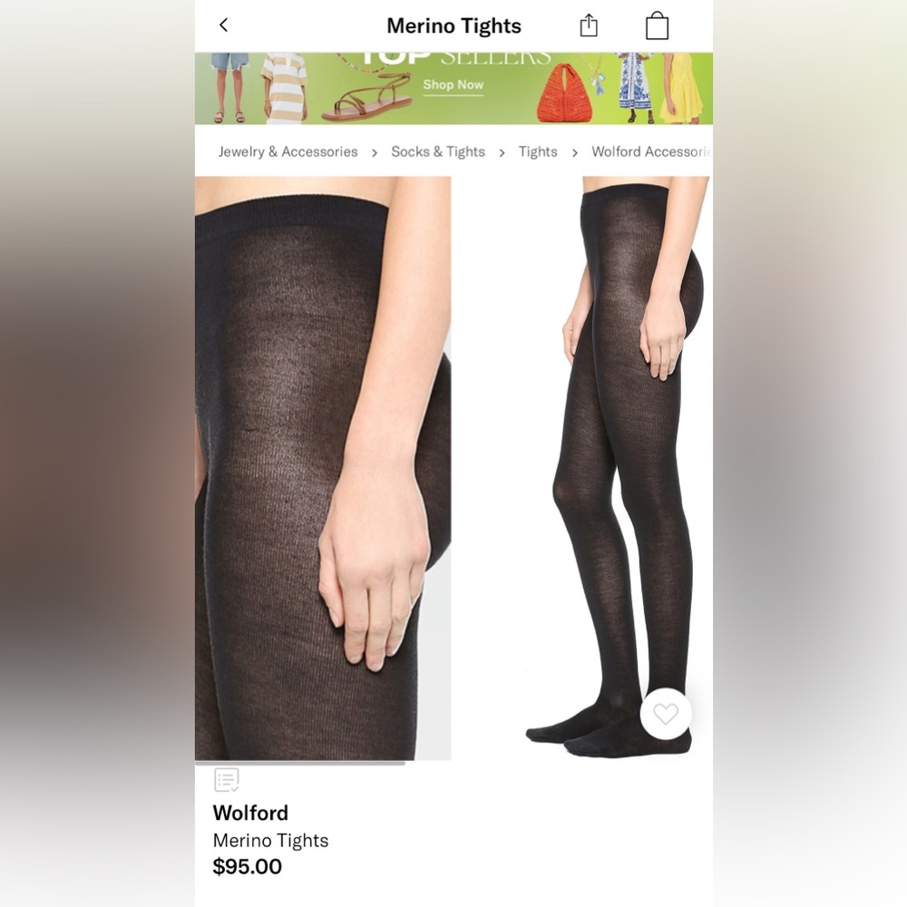 Wolford Merino Tights in black NWOT never worn